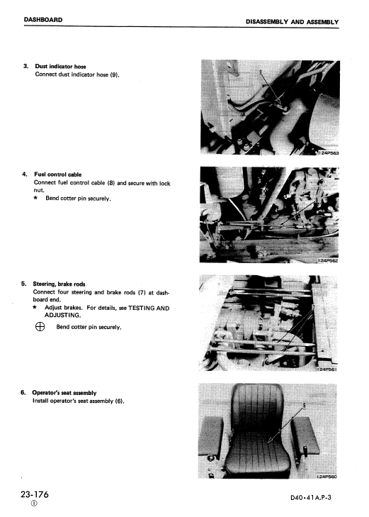 Komatsu Bulldozer D41E-3  D41 E 3 Service Repair  Shop Manual 