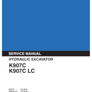 Kobelco K907c And K907c-lc Excavator Service Manual