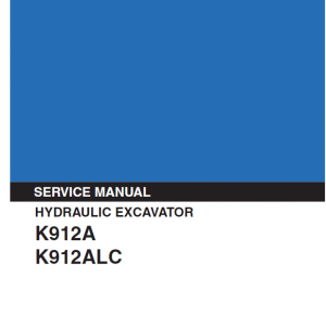 Kobelco K912a And K912alc Excavator Service Manual