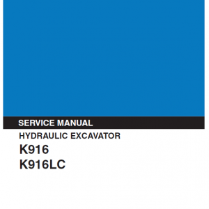 Kobelco K916-ii And K916lc-ii Excavator Service Manual