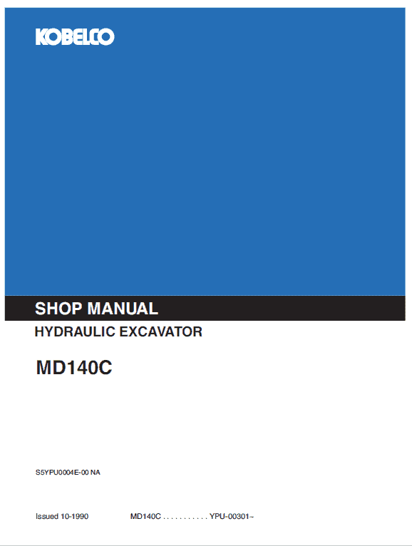 Kobelco Md140c Excavator Service Manual