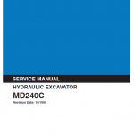 Kobelco Md240c Excavator Service Manual