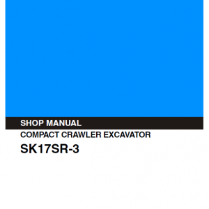 Kobelco Sk17sr-3 Excavator Service Manual