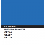 Kobelco Sk024, Sk027, Sk032 Excavator Service Manual