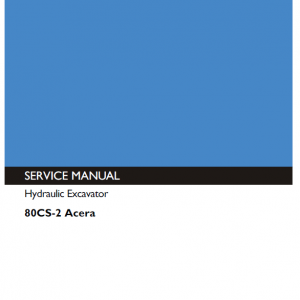 Kobelco 80CS-2 ACERA Excavator Repair Service Manual