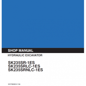 Kobelco Sk253se-1es, Sk235srlc-1es Excavator Service Manual