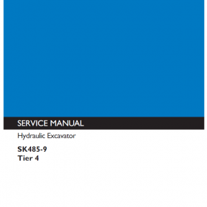 Kobelco Sk485-9 Tier 4 Excavator Service Manual