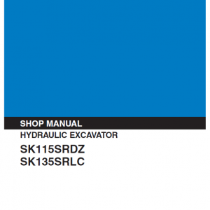 Kobelco Sk115srdz And Sk135srlc Excavator Service Manual