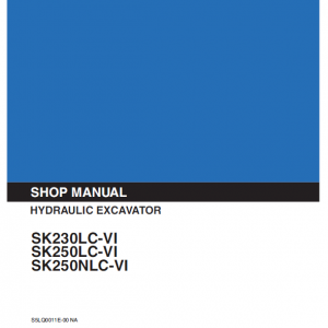 Kobelco Sk230lc-6, Sk250lc-6, Sk250nlc-6 Excavator Service Manual