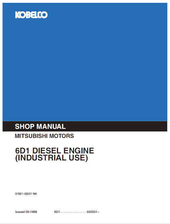 Mitsubishi 6d14, 6d15, 6d16 Engine Worskhop Service Manual