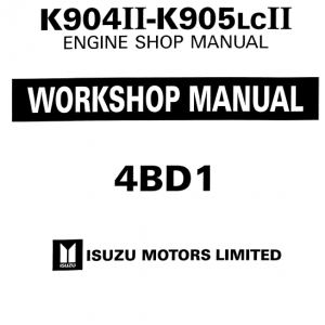 Isuzu 4bb1, 4bd1, 4bd1t Engine Workshop Service Manual