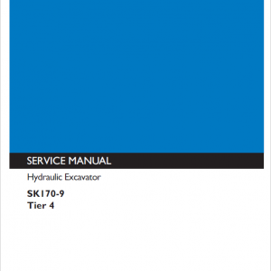 Kobelco SK170-9 Tier 4 Excavator Repair Service Manual