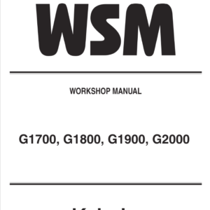 Kubota G1700, G1800, G1900, G2000 Lawn Mower Workshop Repair Manual