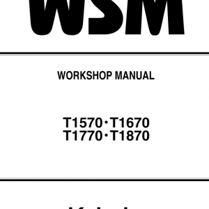 Kubota T1570, T1670, T1770, T1870 Tractor Mower Workshop Service Manual