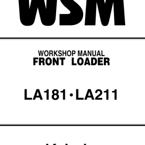 Kubota La181, La211 Front Loader Workshop Manual