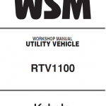 Kubota Rtv1100 Utility Vehicle Workshop Service Manual