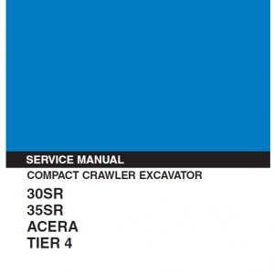 Kobelco 30sr, 35sr Acera Tier 4 Excavator Service Manual