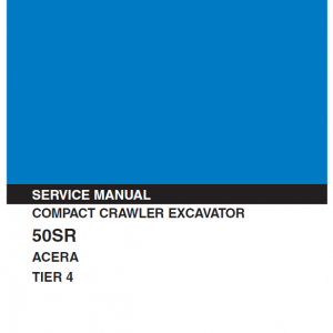 Kobelco 50sr Acera Tier 4 Excavator Service Manual