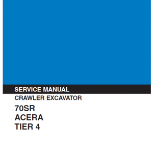 Kobelco 70sr Acera Tier 4 Excavator Service Manual
