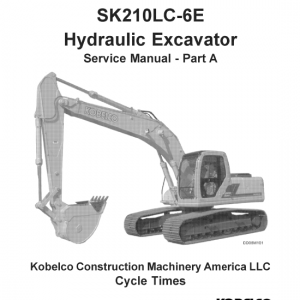 Kobelco Sk210lc-6e Excavator Service Manual