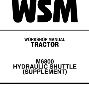 Kubota M6800, M8200, M9000 Tractor Workshop Manual