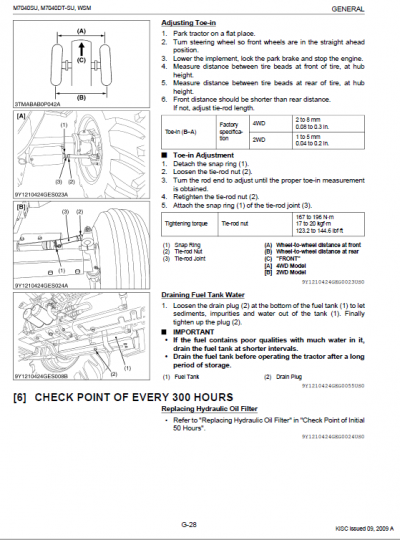 Kubota M7040SU Tractor Workshop Service Manual