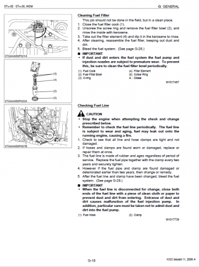 Kubota STa-30, STa-35 Tractor Workshop Service Manual