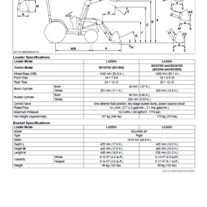 Kubota Bx1870, Bx2370, Bx2670 Tractor Loader Workshop Manual