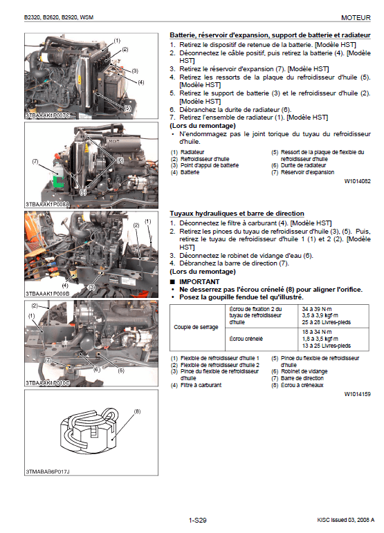 Kubota B2320, B2620, B2920 Tractor Workshop Service Manual