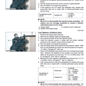 Kubota Bx24, La240, Bt601 Tractor Loader Workshop Manual