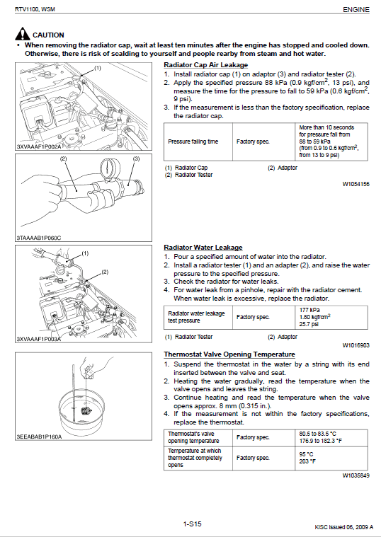 Kubota Rtv1100 Utility Vehicle Workshop Service Manual