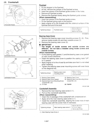 Kubota GL7000-CAN, GL1100-CAN Generator Workshop Manual