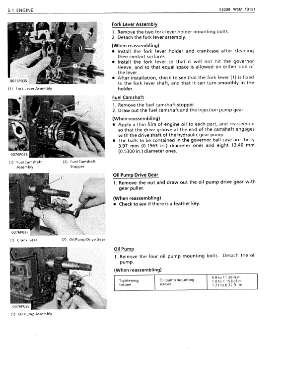 Kubota F2000, F2100, F2400 Front Mower Workshop Manual