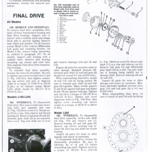 Kubota L185, L235, L245, L285, L295, L305, L345, L355 Tractor Manual