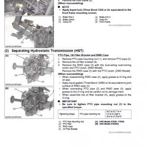 Kubota F2690, F2690e, F3990 Front Mower Workshop Manual