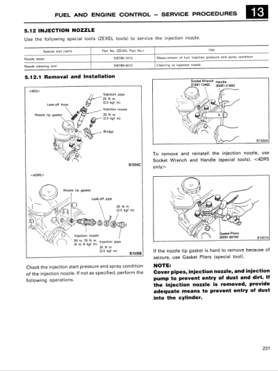 Mitsubishi 4D30, 4D31, 4D32, 4DR5, 6DR5 Engine Service Manual