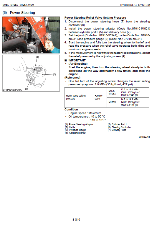 Kubota M95x, M105x, M125x Tractor Workshop Service Manual