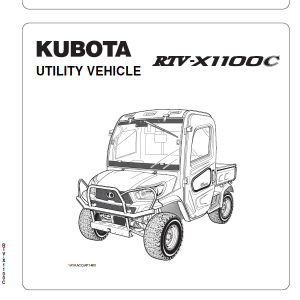 Kubota Rtv-x1100c Utility Vehicle Workshop Service Manual