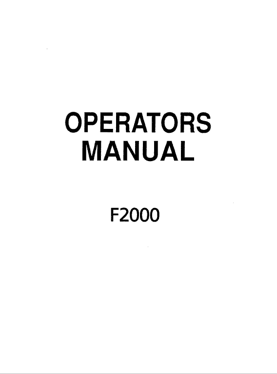 Kubota F2000, F2100, F2400 Front Mower Workshop Manual