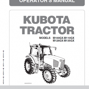 Kubota M100x, M110x, M126x, M135x Tractor Workshop Manual