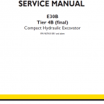 New Holland E30b Tier 4b Compact Excavator Service Manual