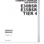 New Holland E30bsr And E35bsr Tier 4 Compact Excavator Service Manual