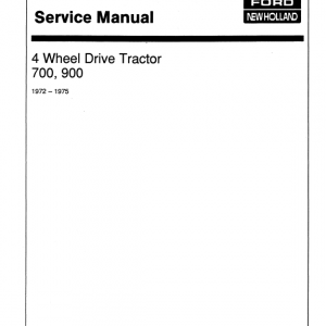 Ford Versatile 700, 750, 800, 825, 850, 900, 950 Tractor Service Manual