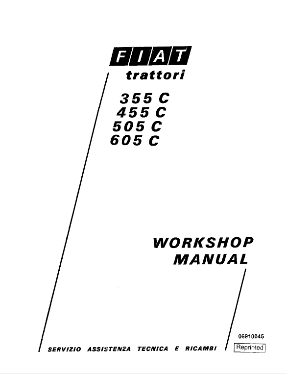 Reparatur Manuell 505C & 605C Crawler Werkstatt 455C Fiat 355C 