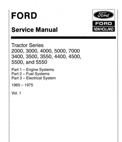 Ford Tractor Series 4000, 4400, 4500 Service Manual