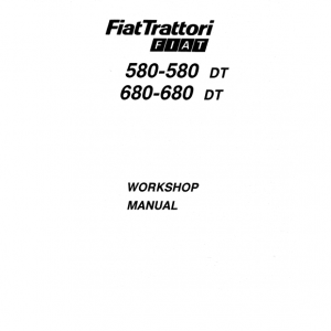 Fiat 580, 580dt, 680, 680dt Tractor Service Manual