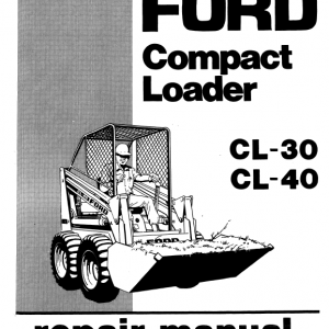 Ford Cl-30, Cl-40 Compact Loader Service Manual