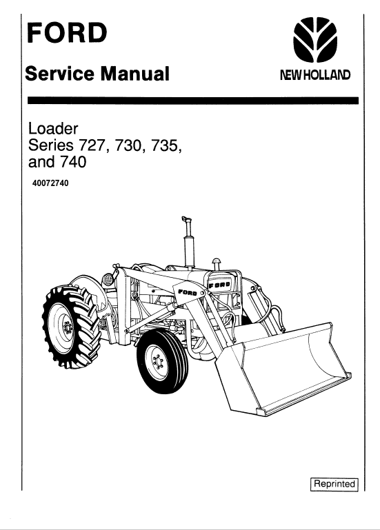 Ford 727, 730, 735 And 740 Loader Service Manual