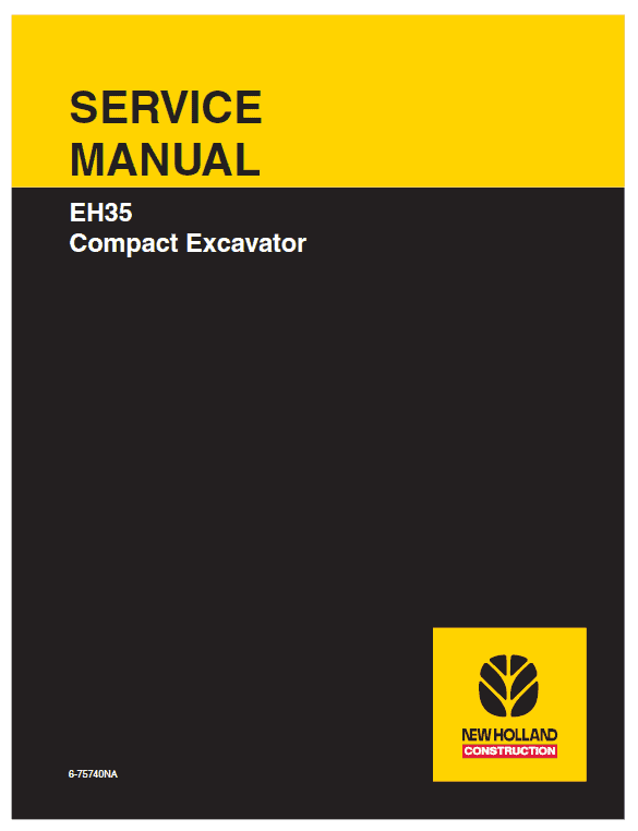 New Holland Eh35 Compact Excavator Service Manual
