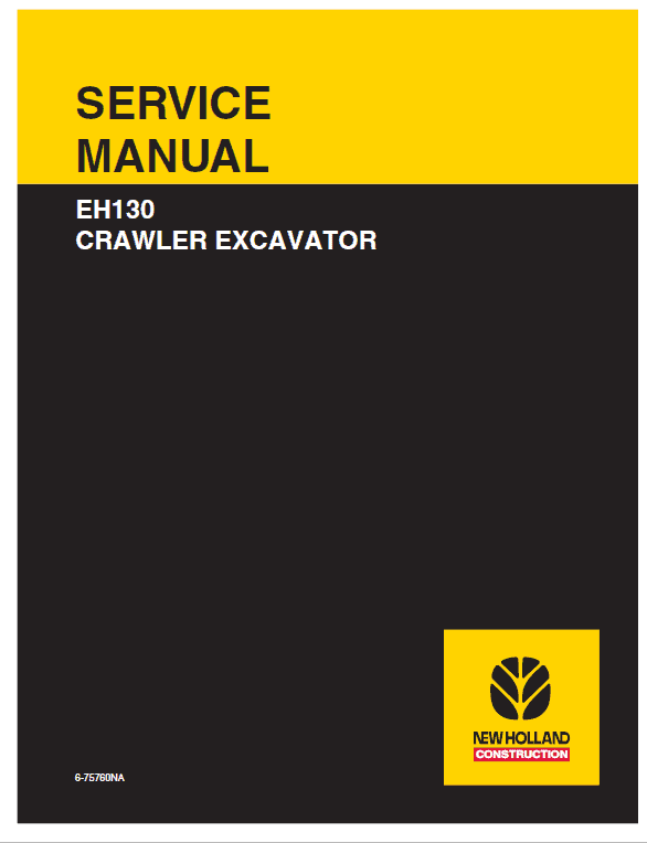 New Holland Eh130 Crawler Excavator Service Manual